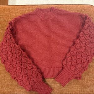 Chunky Knit Red Sweater